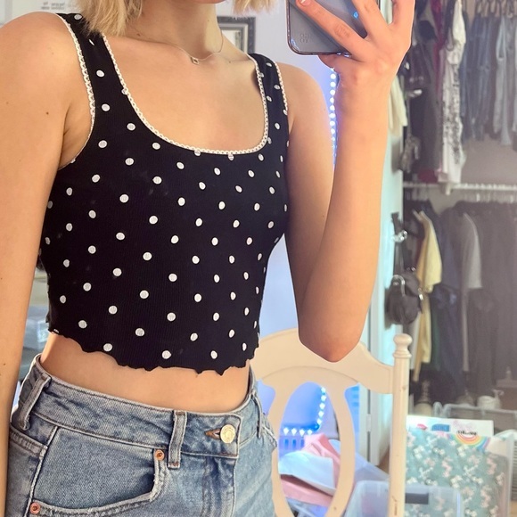 TOPSHOP⚫️DETAILED⚪️CROPPED TOP⚫️ - Picture 3 of 6